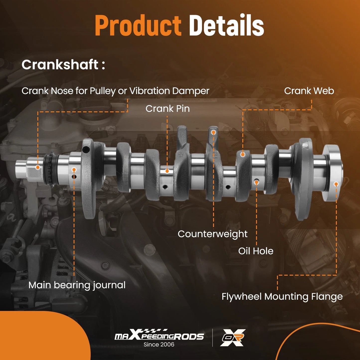 Crankshaft Main & Rod Bearing Kit for Hyundai Kia Soul 2019–2020 (2.0L)
