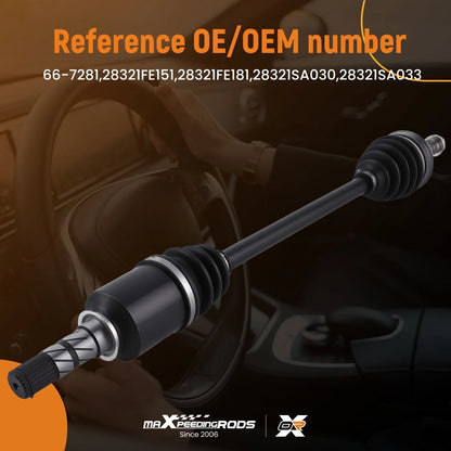 Front CV Axle Assembly for Subaru Forester 2003–2008 (Impreza 2004–2006)
