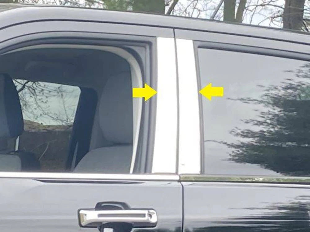 4pc Luxury FX Polished Pillar Post Trim for 2022-2025 Ford Maverick Super Crew