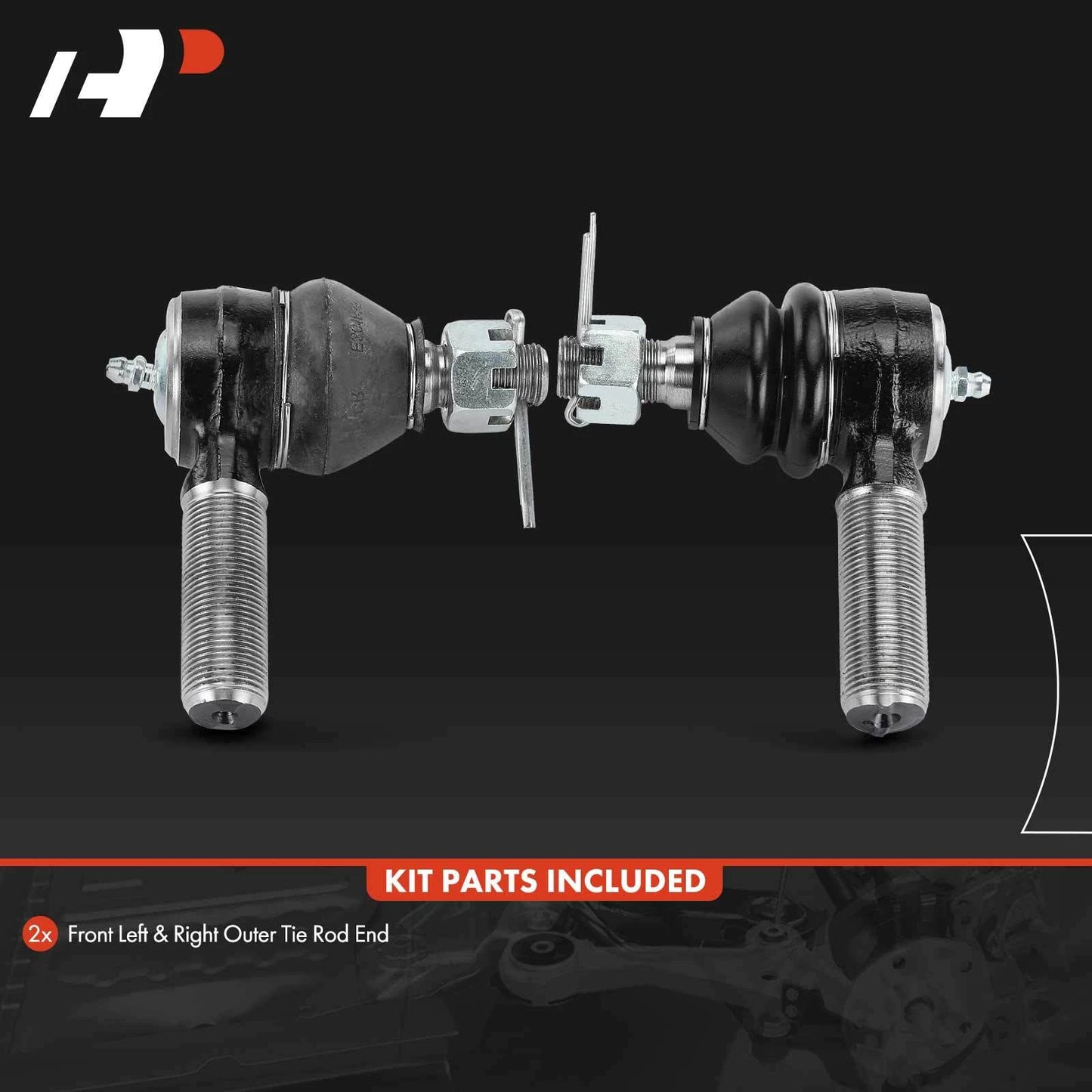2X Front Outer Steering Tie Rod for Chevy W3500 GMC W4500 (2000–2009)