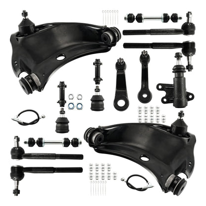 Front Control Arms Sway Bar Links Tie Rods Kit for Chevy GMC C1500 C2500 (1992–1999)