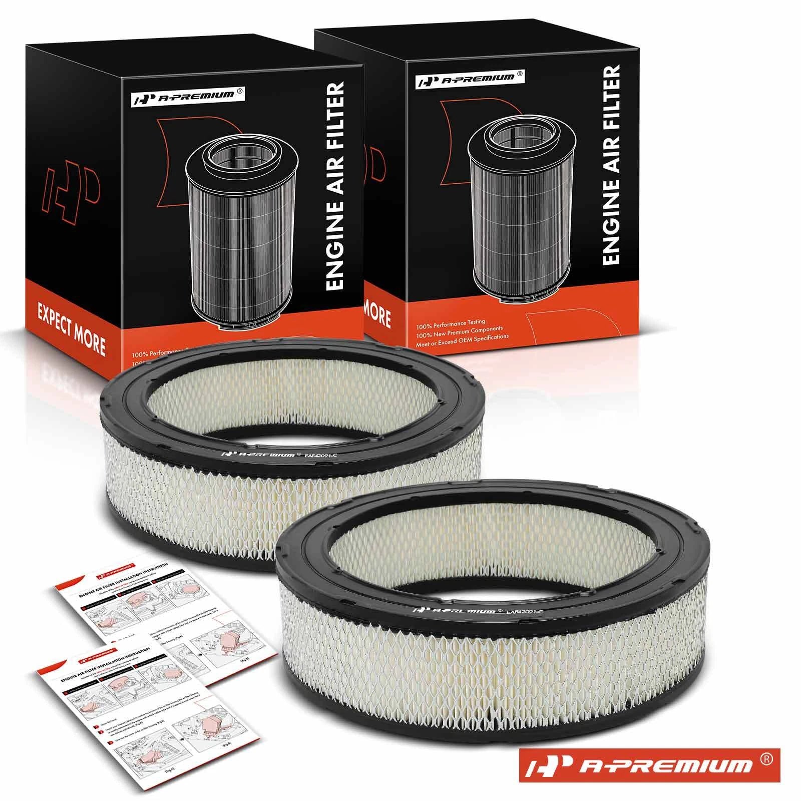 2X Engine Air Filter for Chevy Malibu, Impala, C10, Suburban (1959–1967)