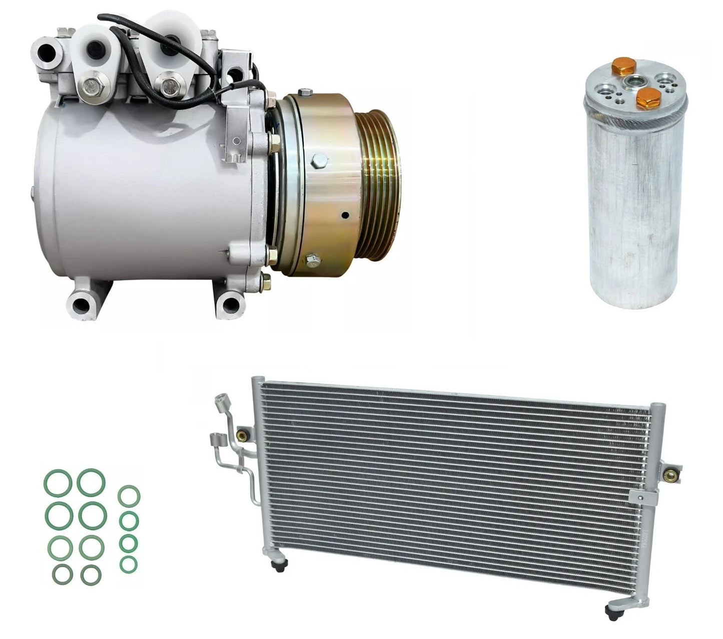 AC Compressor Kit With Condenser Replacement for Mitsubishi Mirage 1.8L (1997–2000)