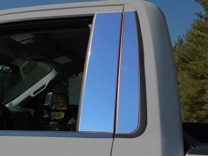 4pc Luxury FX Polished Pillar Post Trim for 2023–2025 Ford F-350 Super Duty