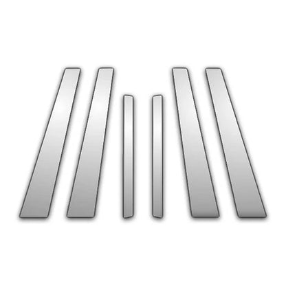 6Pc Chrome Pillar Post Covers for 2011-2016 Bmw 5 Series - P1144