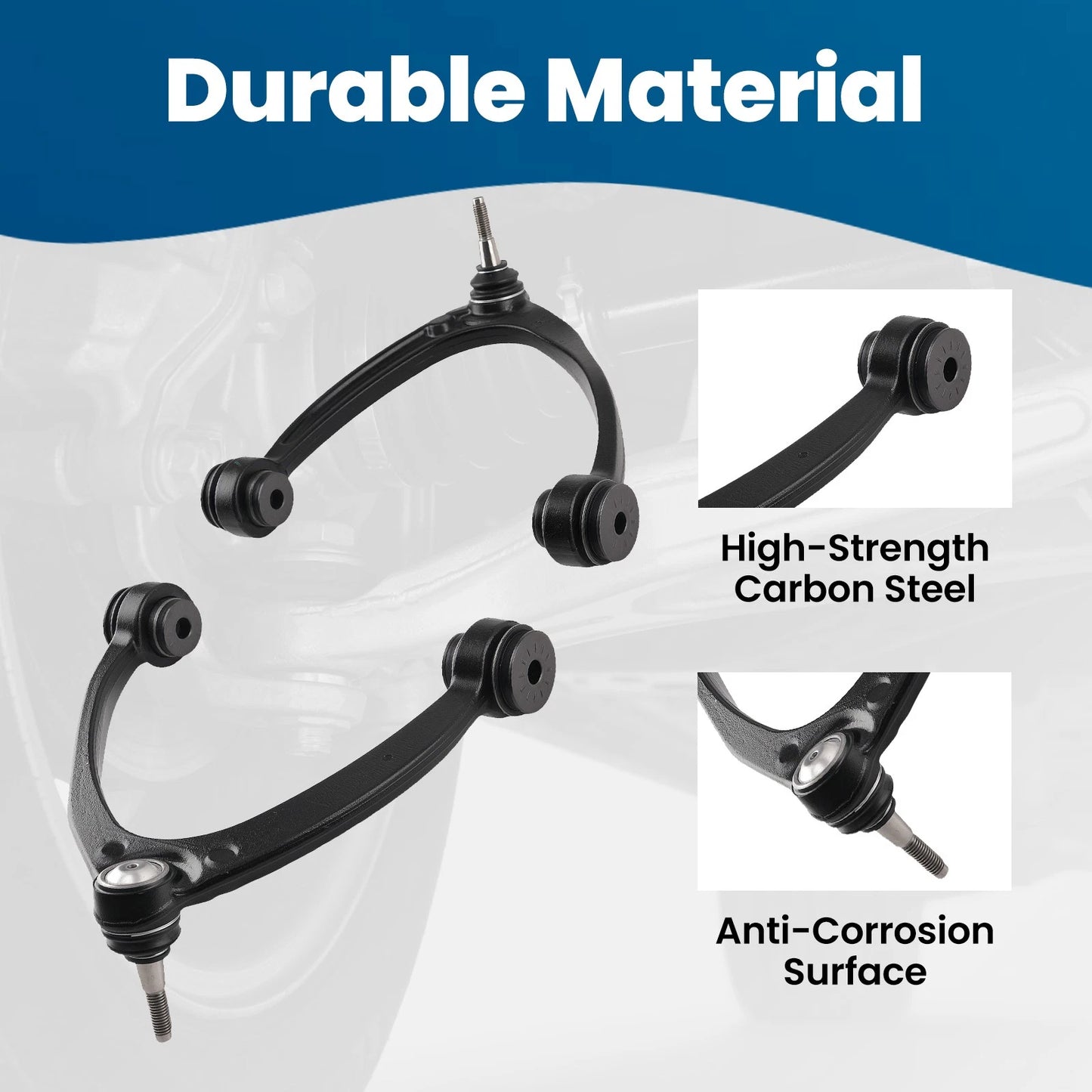 8x Front Upper & Lower Control Arms Kit for 2007-2014 Cadillac Escalade ESV/EXT