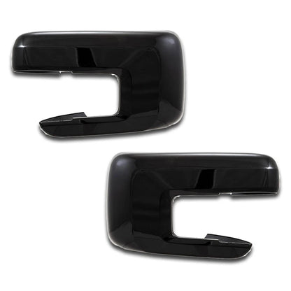 2pc Luxury FX Gloss Black Mirror Cover Set for 21-25 Ford F-150 w/o Turn Signal