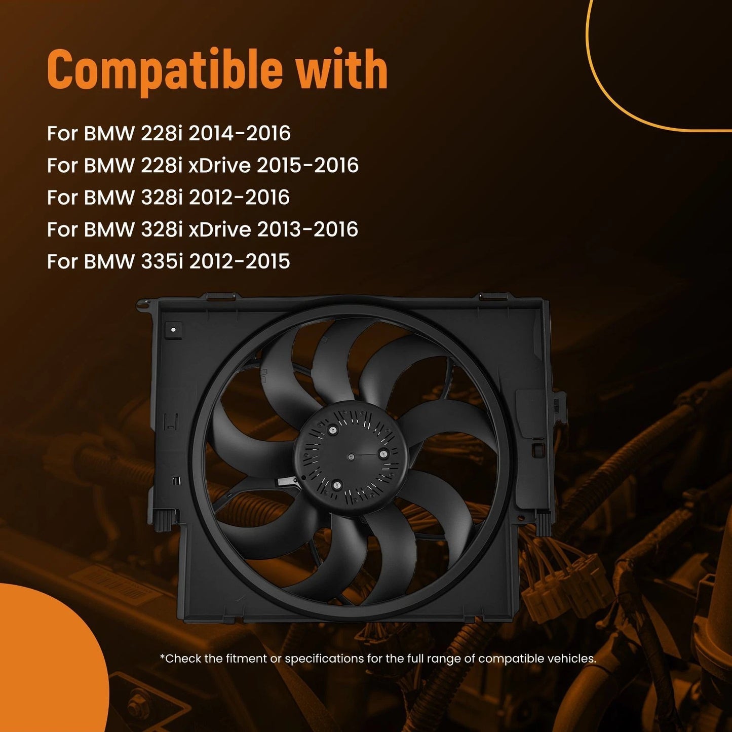 Electric Radiator Cooling Fan for BMW 428i/428i xDrive (2014–2016)