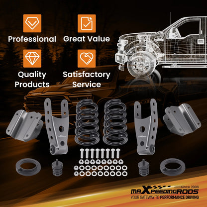 Front 2 in / Rear 4 in Lowering Kit for Dodge Ram 1500 2WD (1994–1999)