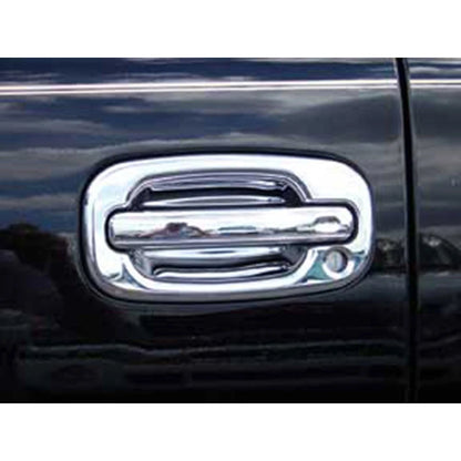 Door Handle Covers for 1999-06 Chevy Silverado 1500 w/Pass Key (Chrome Set of 2)