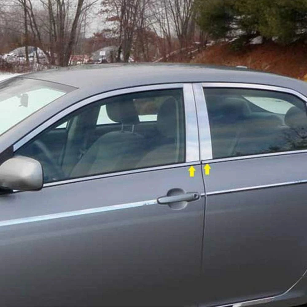 Luxury Chrome Pillar Post Trim Kit 8pc for Toyota Corolla (2009–2013)