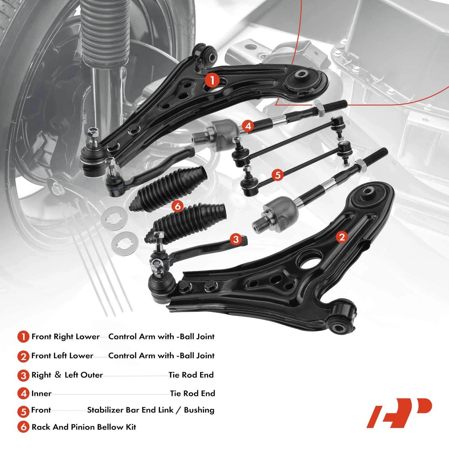 10x Front Control Arm with Ball Joint for Chevy Aveo G3 (2007–2011)
