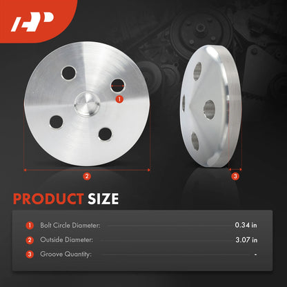 Aluminum Water Pump Nose Cone Pulley Cover for Chevy SBC (1960–2002)