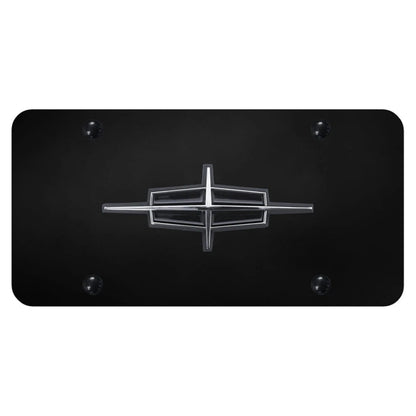 Chrome Logo on Black License Plate - Officially Licensed for Lincoln