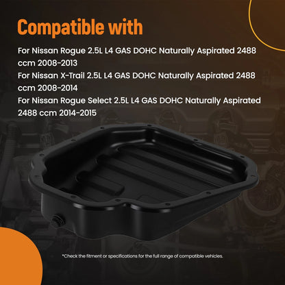 Engine Oil Pan for Nissan X-Trail 2.5L DOHC (2008–2014) Steel Direct