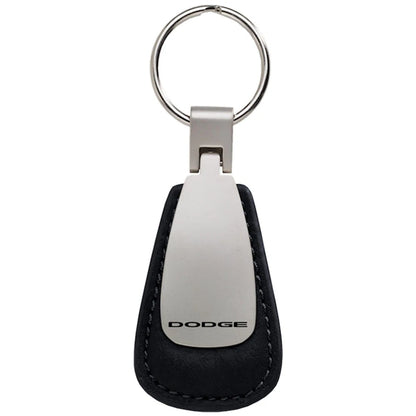 Black Leather Teardrop Keychain - Officially Licensed for Dodge