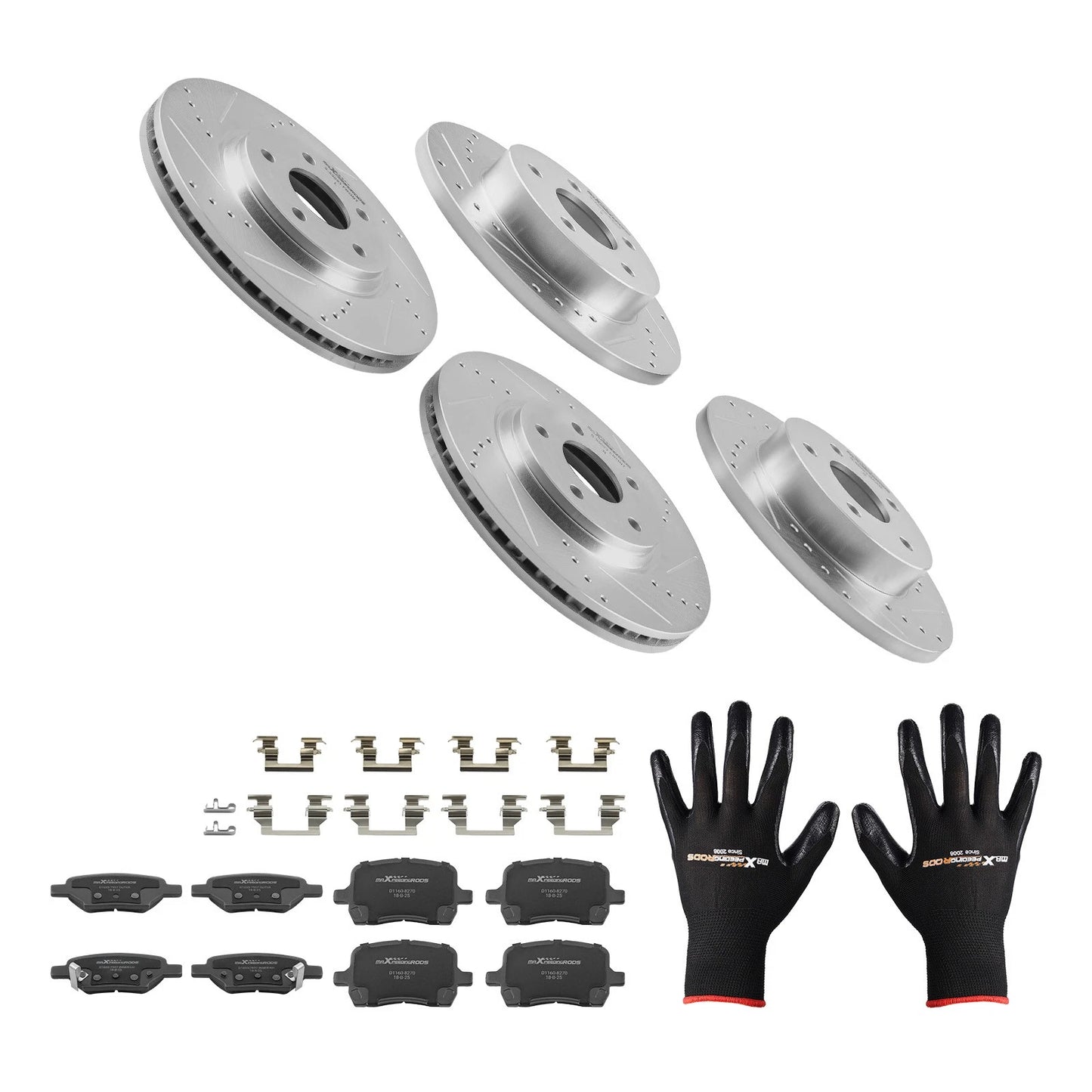 Front Rear Brake Rotors and Pads Kit for Chevrolet HHR (2008–2011)