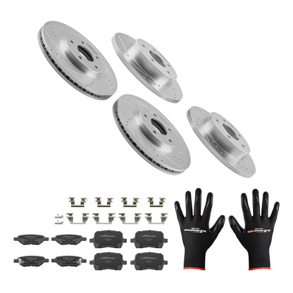 Front Rear Brake Rotors and Pads Kit for Chevrolet HHR (2008–2011)