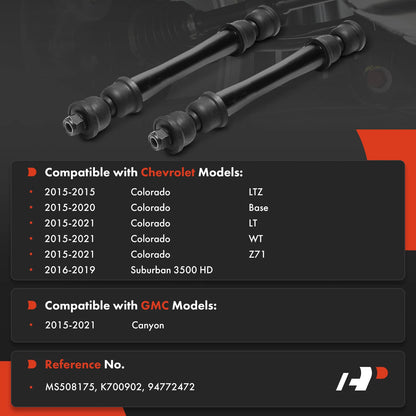 2X Front Side Sway Bar Link for Chevrolet Colorado GMC Canyon (2015–2021)