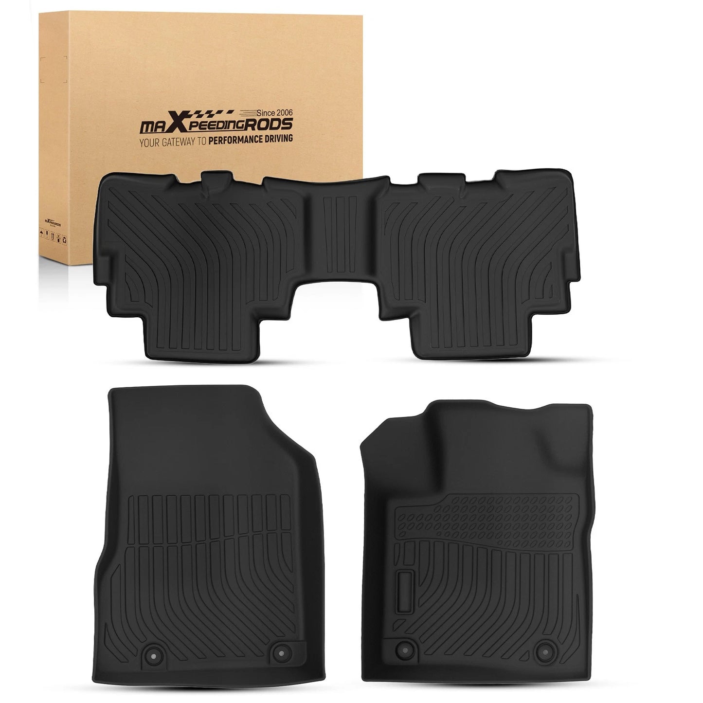 All-Weather Floor Mats for Nissan Murano (2019–2023) TPE Rubber Black