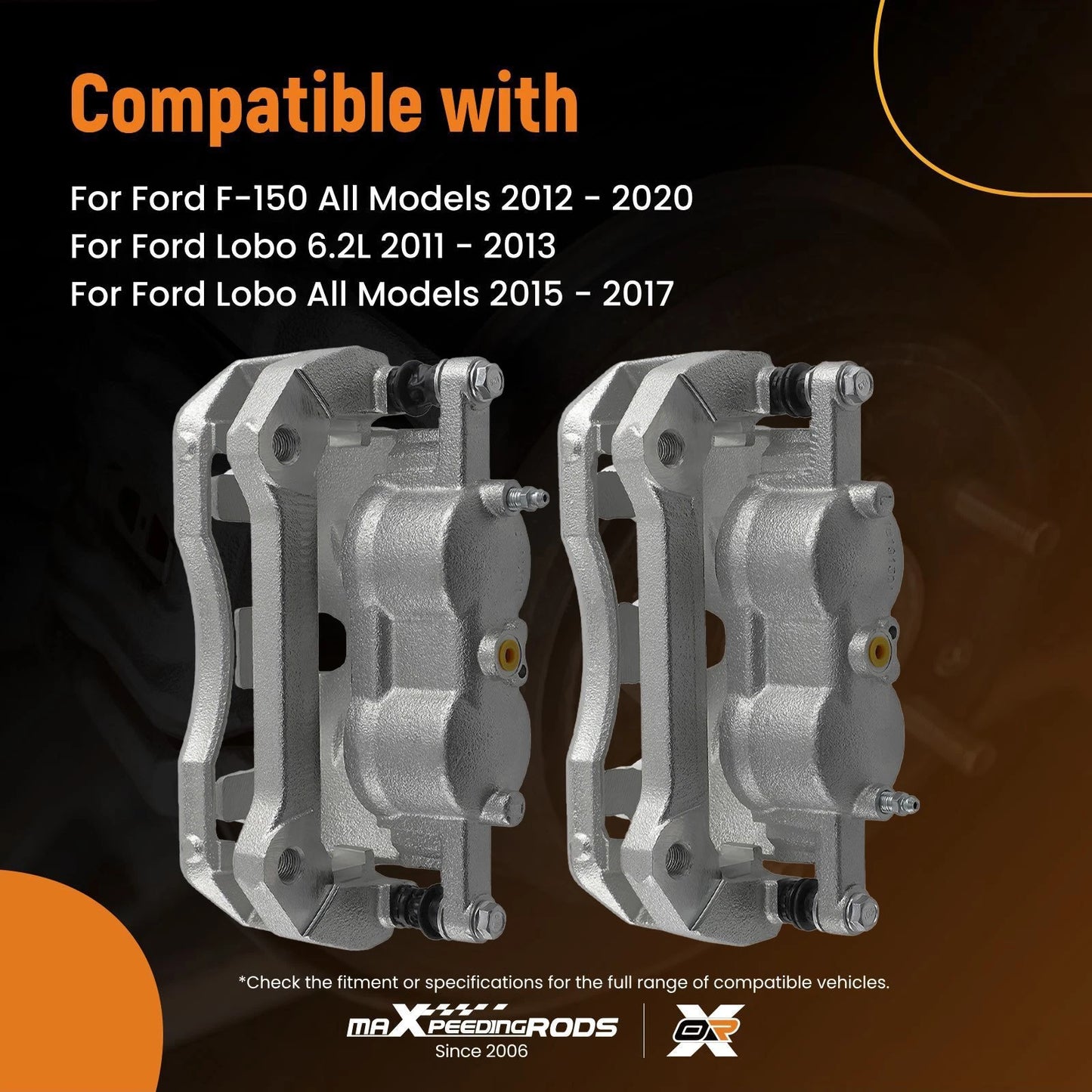 Front Brake Calipers with Brackets for Ford F-150 (2011–2020)