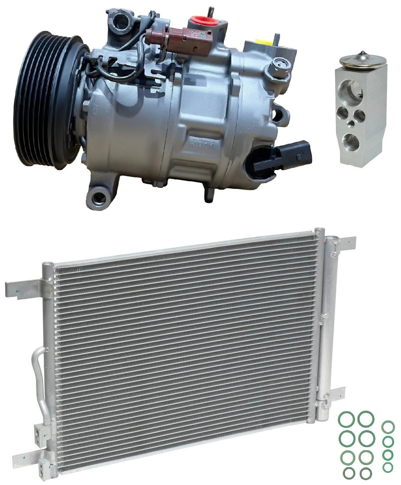 AC Compressor Kit w Condenser Replacement for Volkswagen Jetta 2.0L (2020–2024)