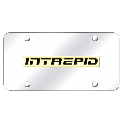 Gold Name on Chrome License Plate - Officially Licensed for Dodge Intrepid