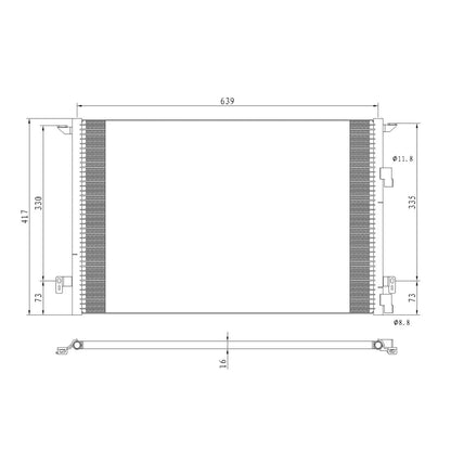 Replacement A/C Condenser Repair Part For 2003-2011 Saab 9-3 (Saab)