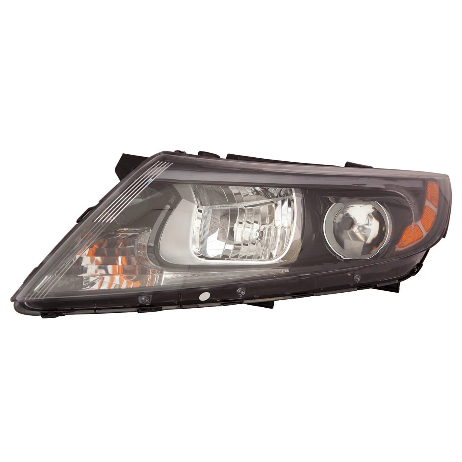 Replacement Black Driver Side Halogen Headlight Assembly w/o LED