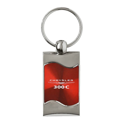 Red Rectangular Wave Keychain - Officially Licensed for Chrysler 300C