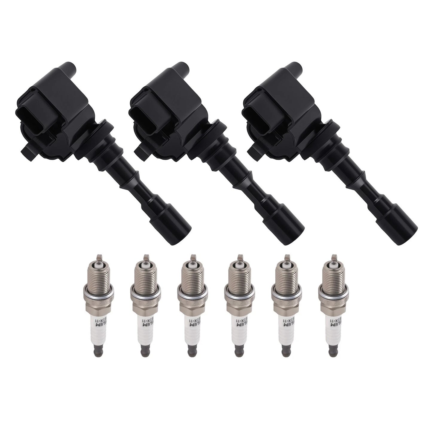 3x Ignition Coil & 6x Spark Plugs Set for Hyundai XG300 (2001–2001)
