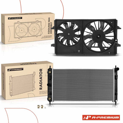 2Pcs Radiator & Cooling Fan Assembly for Chevrolet Malibu (2008–2012)