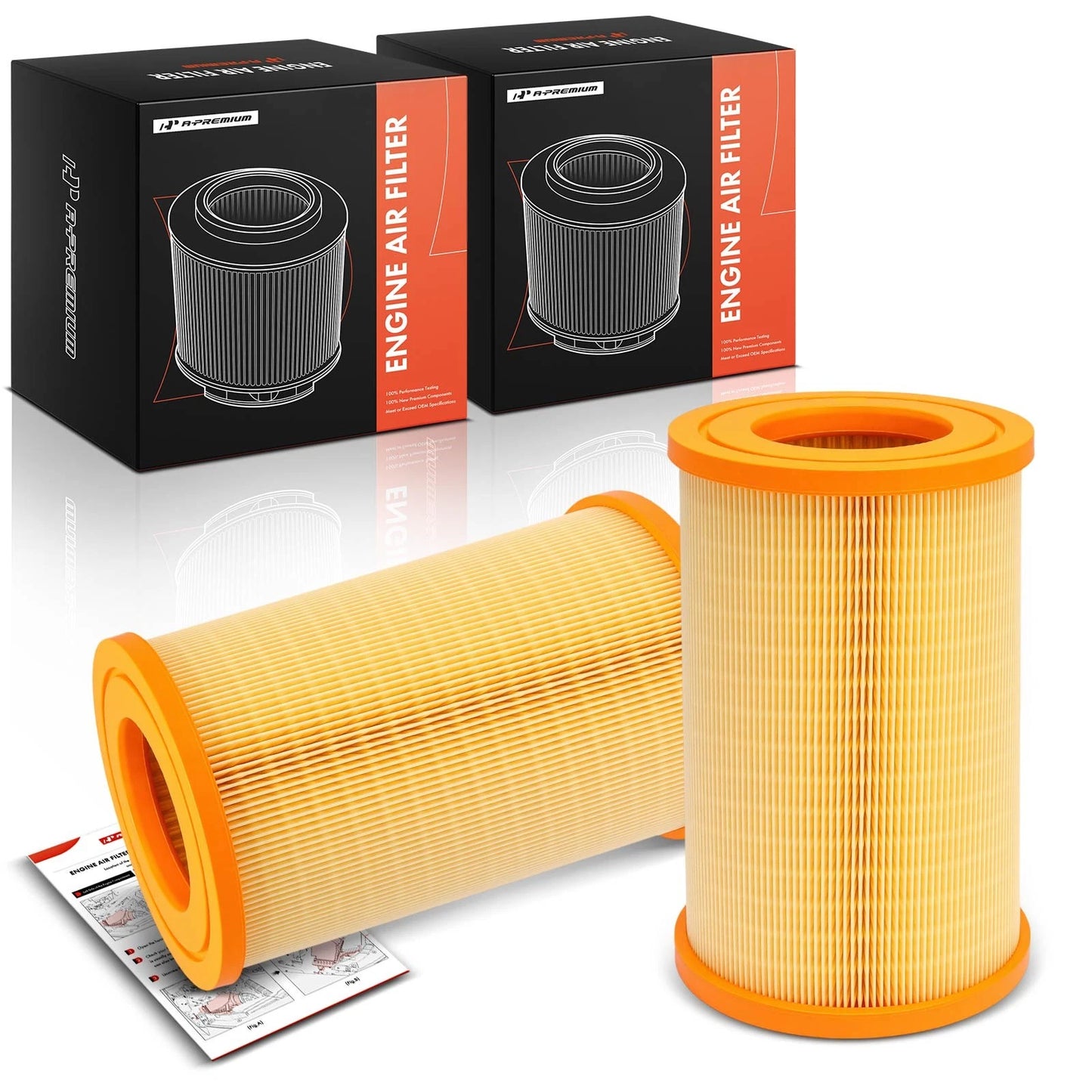 2X Engine Air Filter for Chevrolet S10 (2016–2017) 2.5L