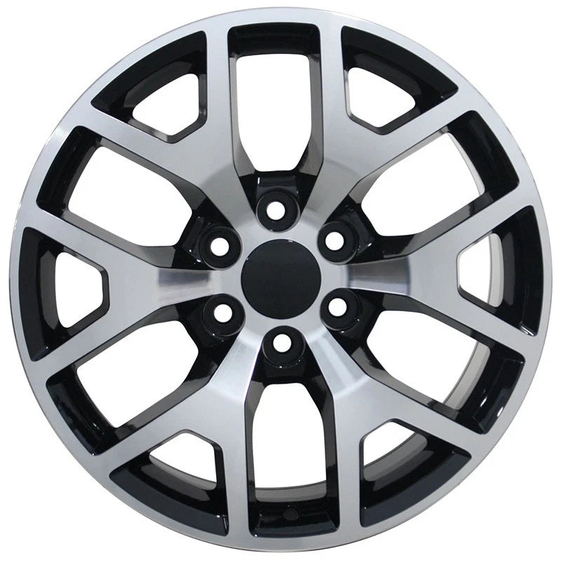 Black Wheel 22x9 Machined Face for 1988–2000 Chevy C K