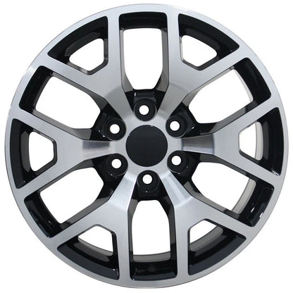 Black Wheel 22x9 Machined Face for 1988–2000 Chevy C K