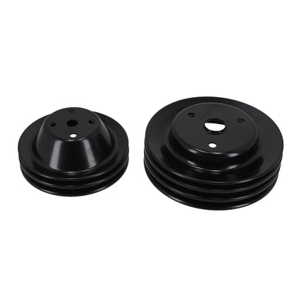 2X Dual/Triple Groove Pulley Kit for Chevy 262–400 Small Block V8 (1969–1978)