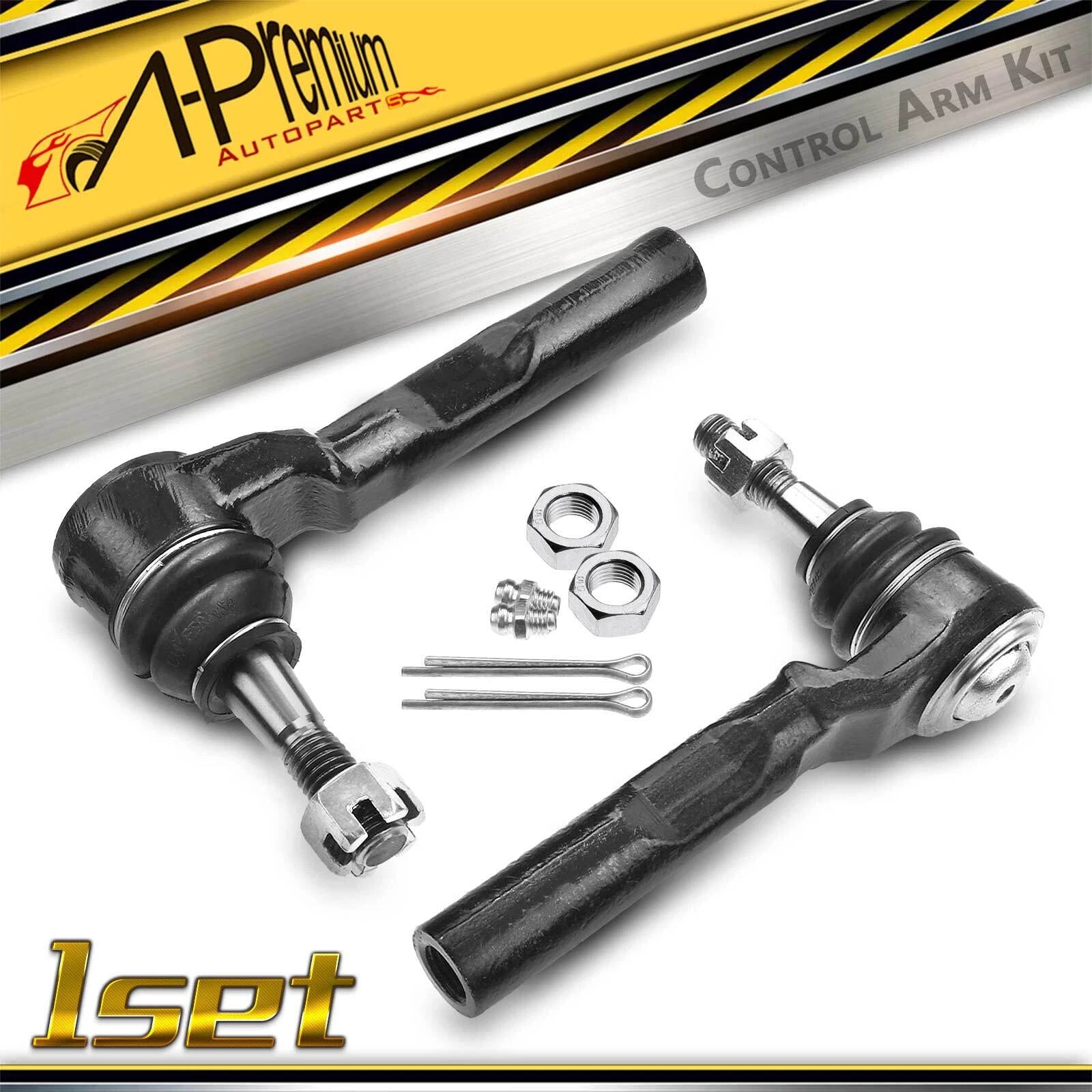 2X Front Outer Tie Rods for Chevy Silverado 1500 (1999–2006) GMC Sierra 1500