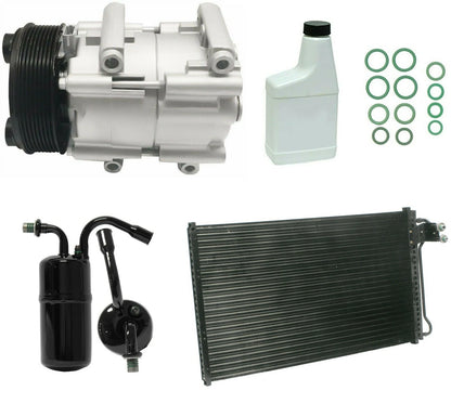 AC Compressor Kit with Condenser Replacement for Toyota E170 (2010–2018)