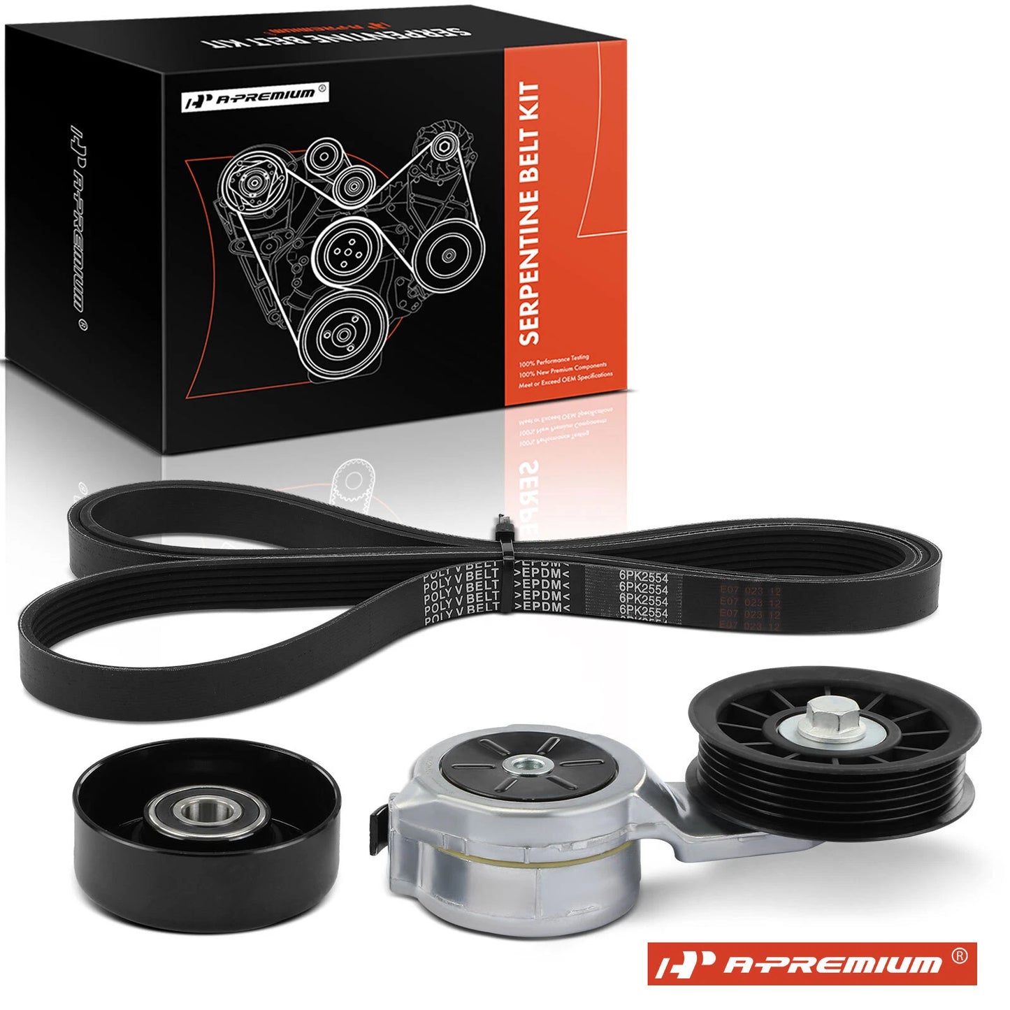3X Serpentine Belt Drive Component Kit for Chevy GMC C2500 C3500 (1999–2007)