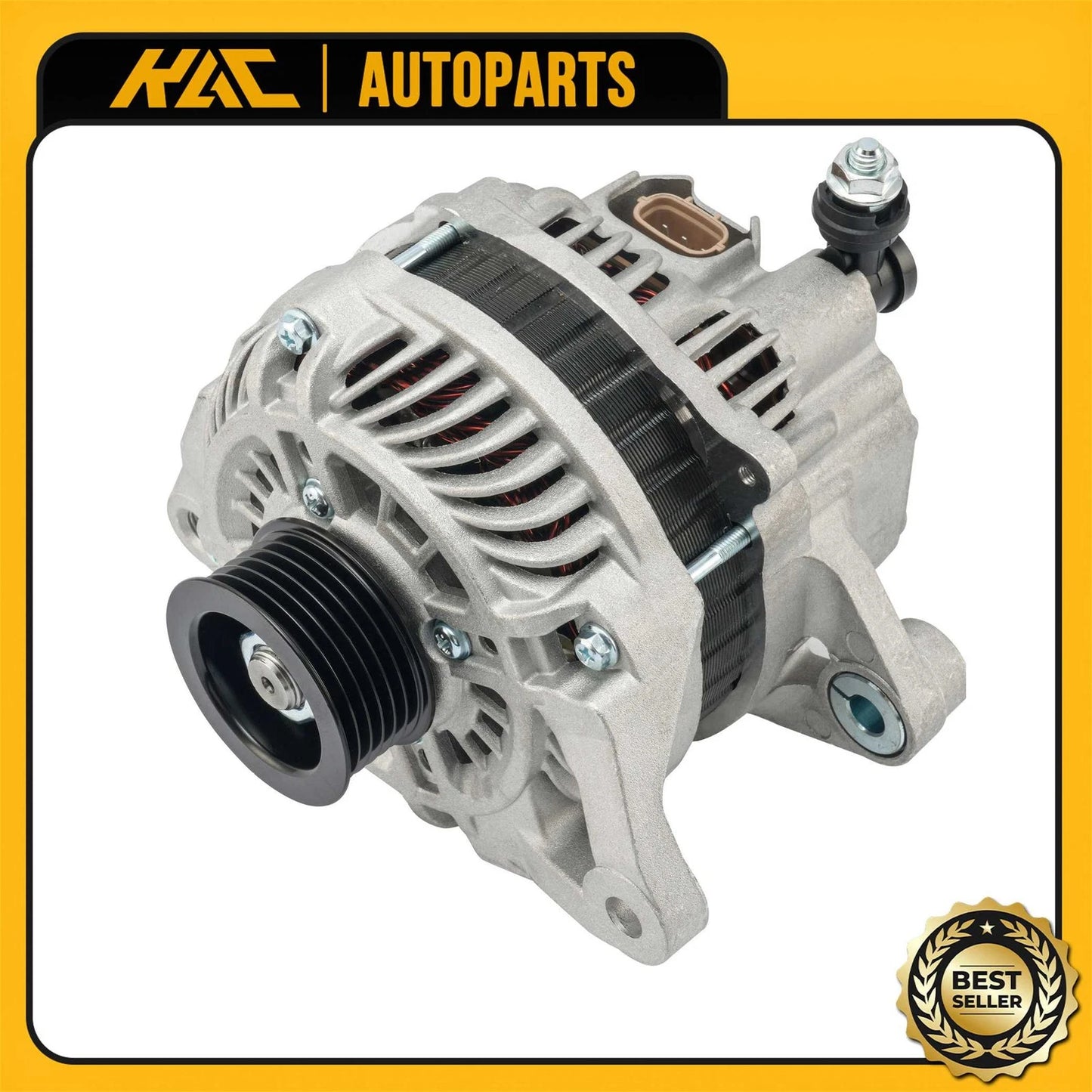 Alternator for Mazda 2 (2011–2014) 12V 90A CW 6-Groove Pulley