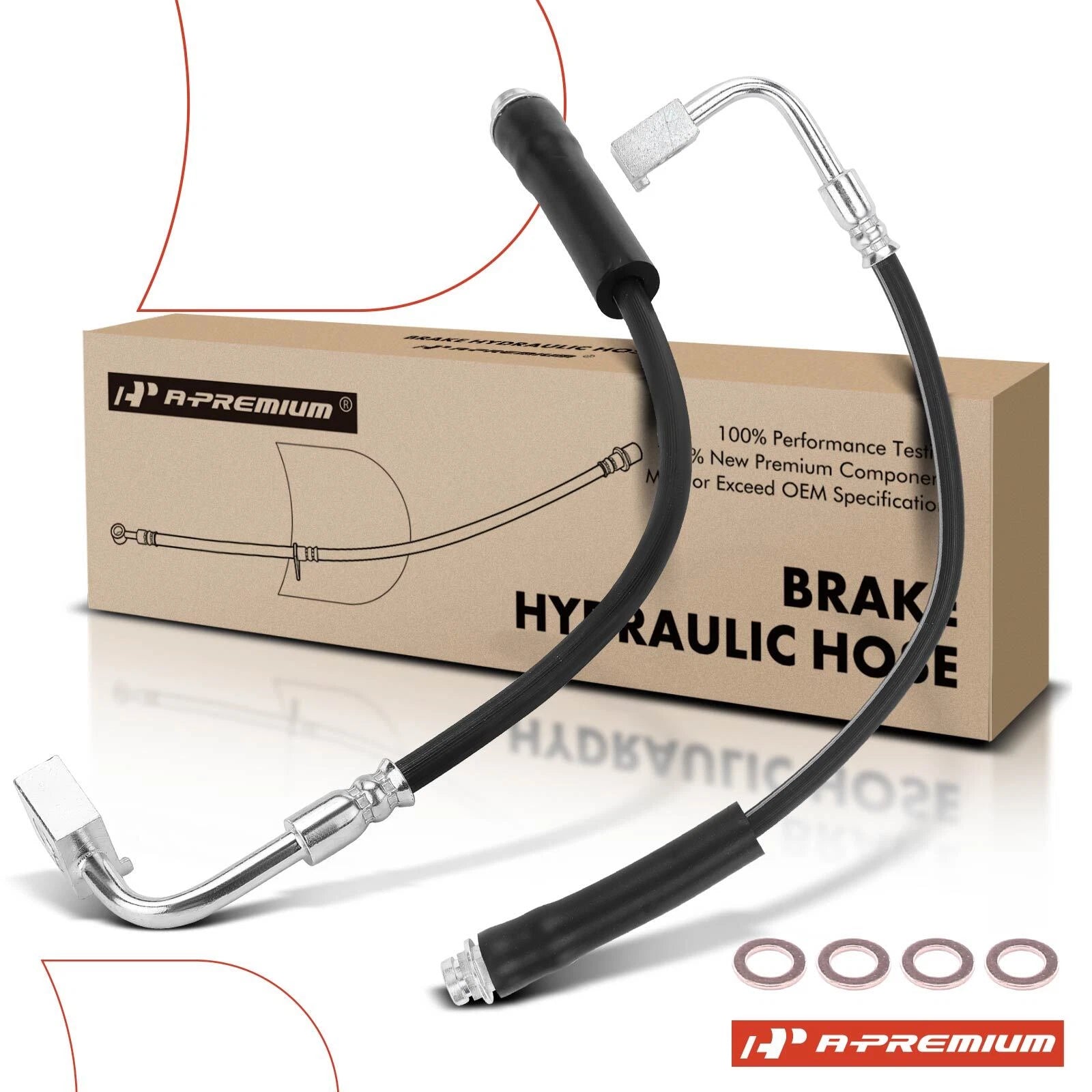 2X Rear Brake Hydraulic Hose for Dodge Viper (2013–2017)