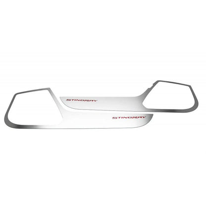 Door Guards Replacement w Red Carbon Fiber for Chevy Corvette Z06 Z51 (2014–2019)