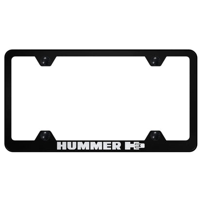 Black Wide Body License Plate Frame - Officially Licensed for Hummer H3