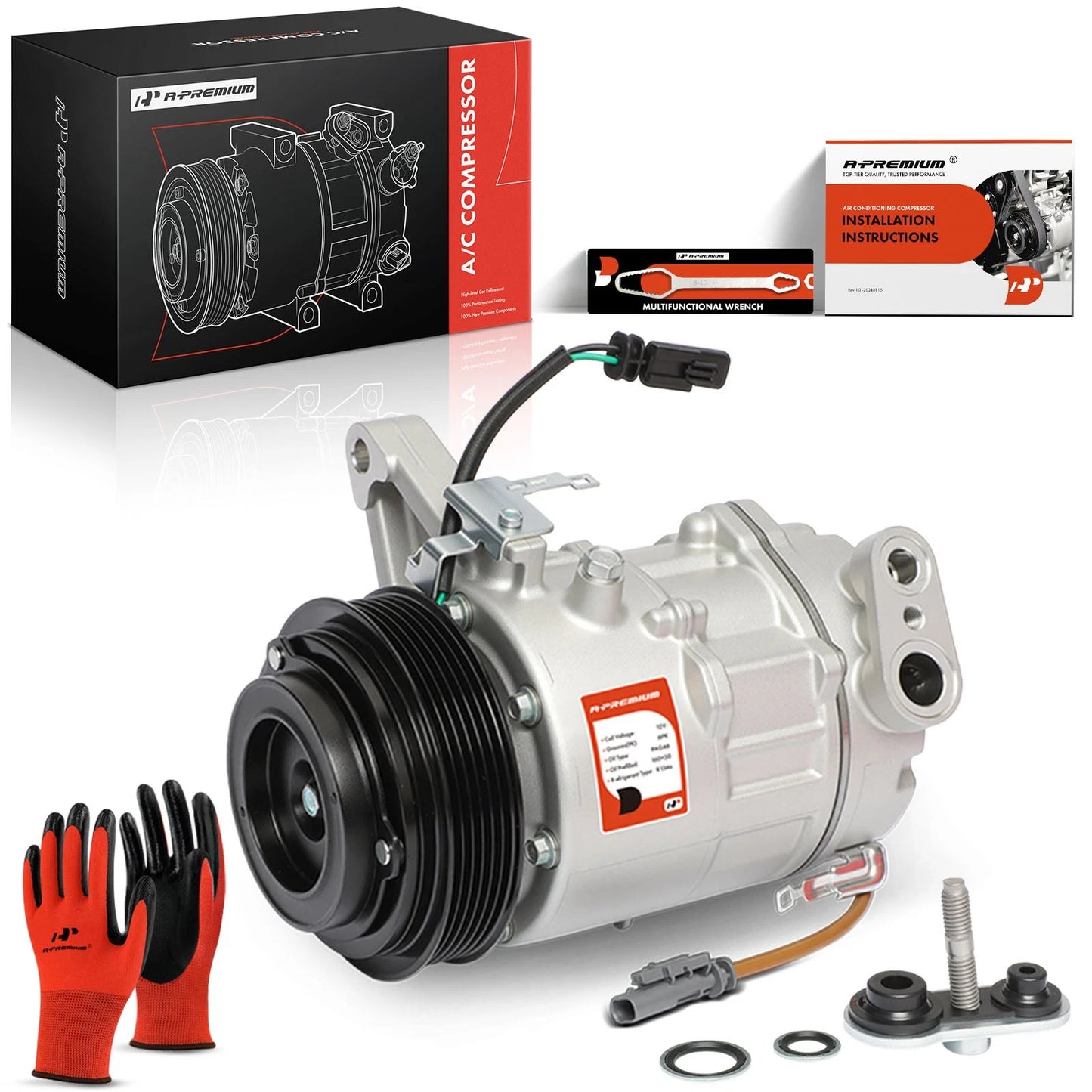 A/C Compressor with Clutch for Chevy Equinox (2012–2016) Impala (2012–2014)