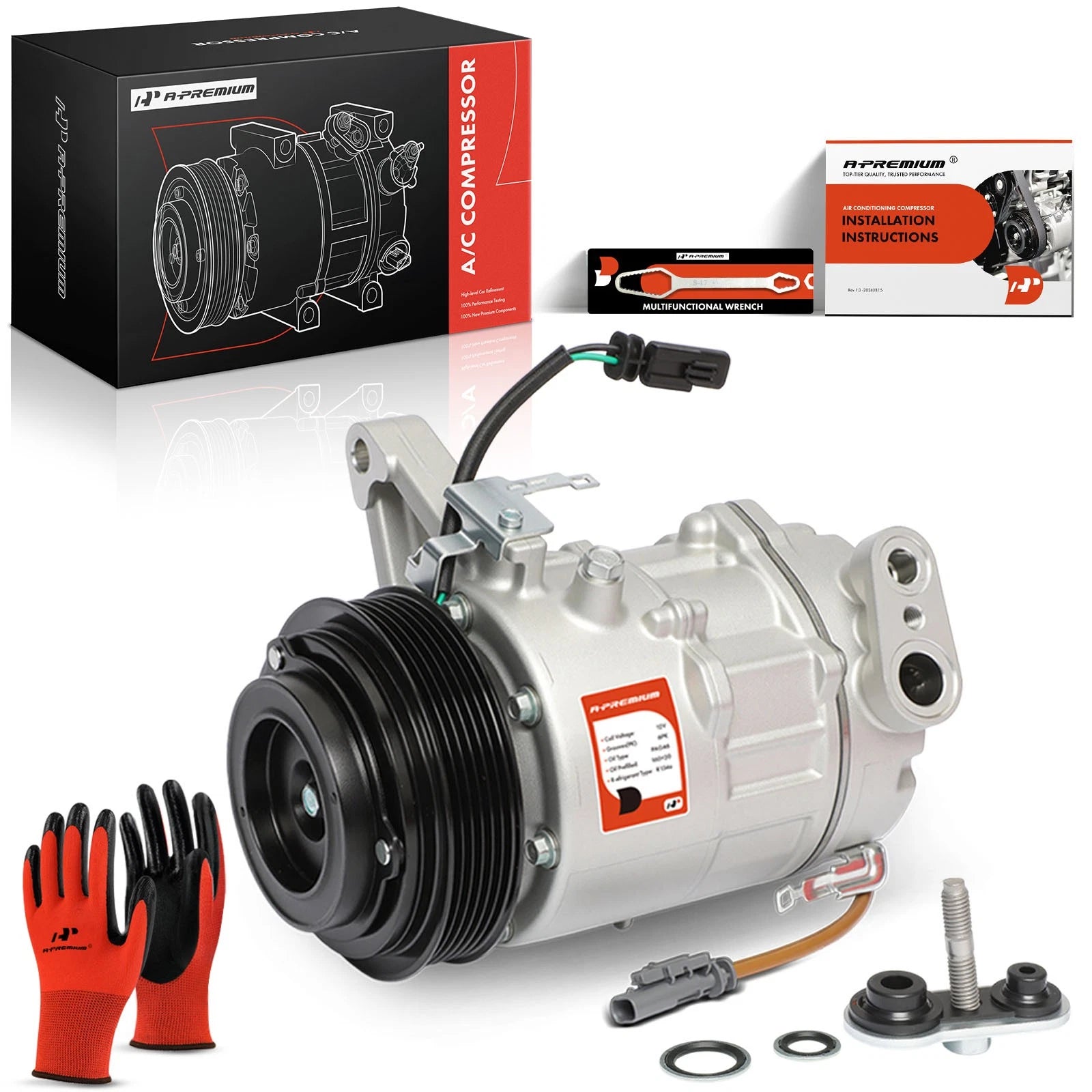 A/C Compressor with Clutch for Chevy Equinox (2012–2016) Impala (2012–2014)