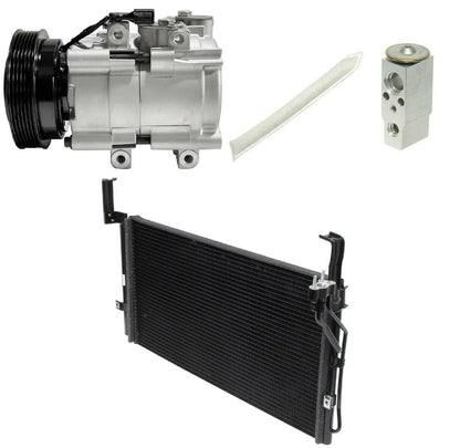 AC Compressor Kit With Condenser for Hyundai Santa Fe 2.7L (2004–2006)