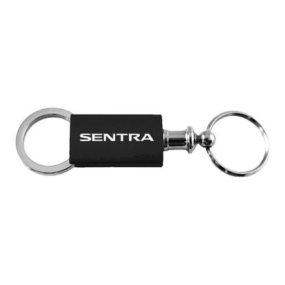 Black Anodized Aluminum Valet Keychain - Officially Licensed for Nissan Sentra