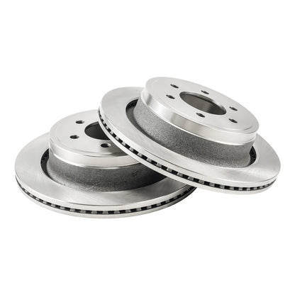 2X Vented Rear Disc Brake Rotors for 2012-2018 Ford F-150 (6-Lug)