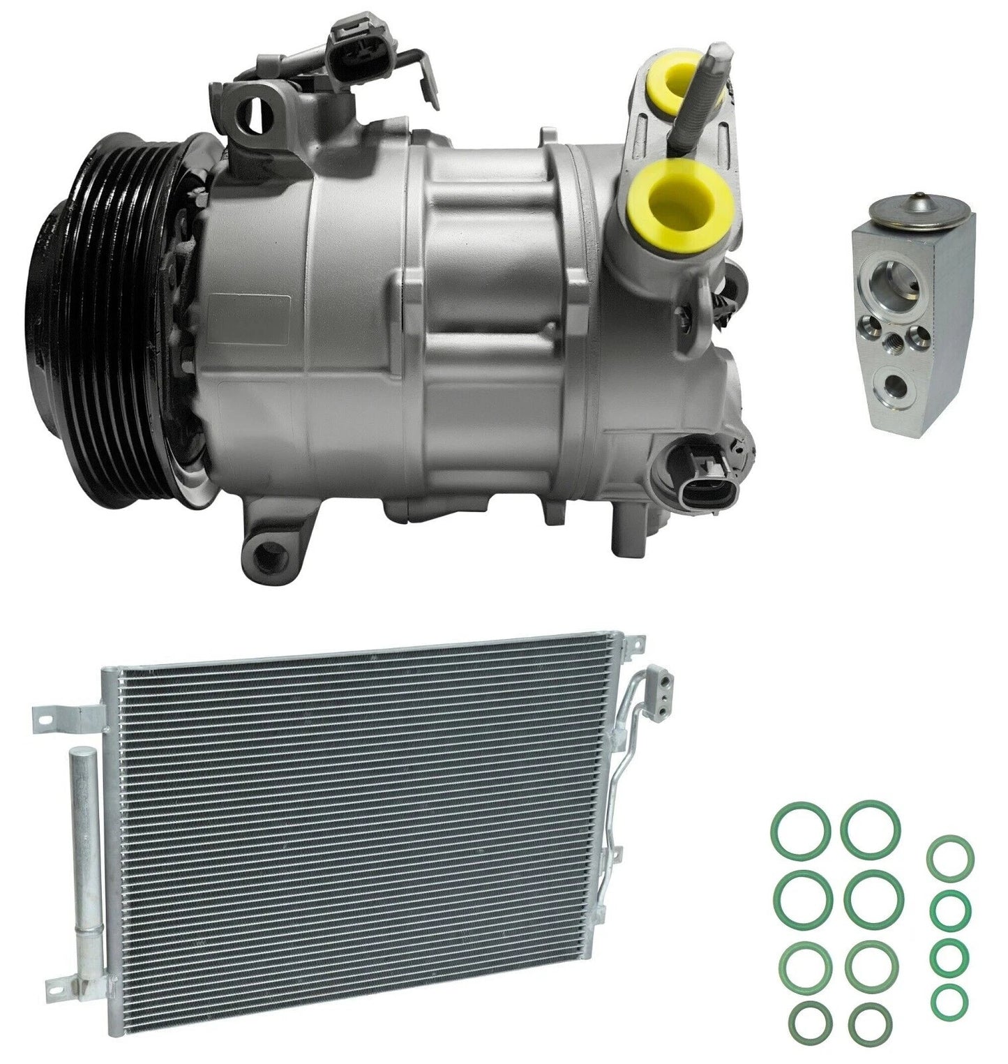 A/C Compressor Kit With Condenser for Dodge Dart 2.0L (2014–2016)