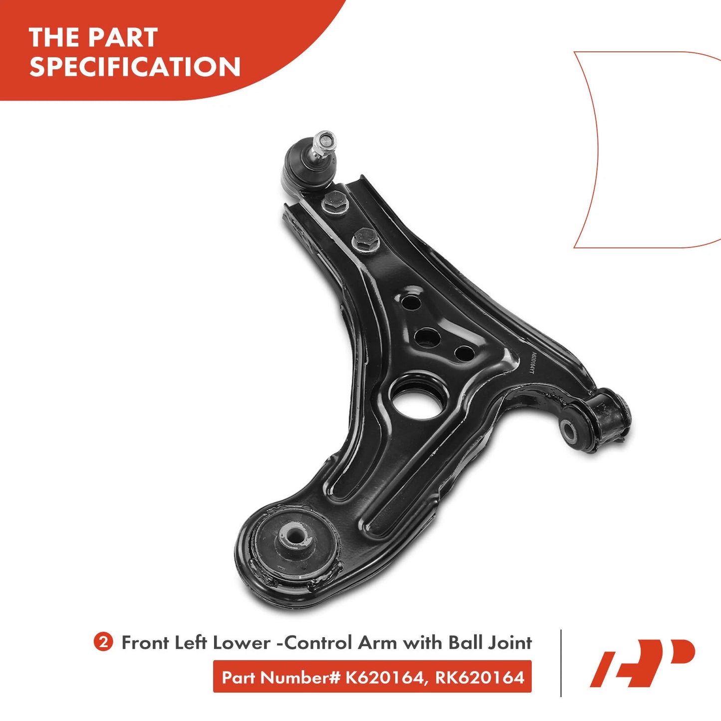 8x Front Control Arm with Ball Joint Tie Rod Kit for Aveo G3 (2004–2011)